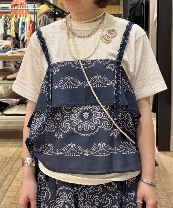 原口 愛さんの「BEAMS WOMEN｜バンダナ プリント キャミ」を使ったコーディネート