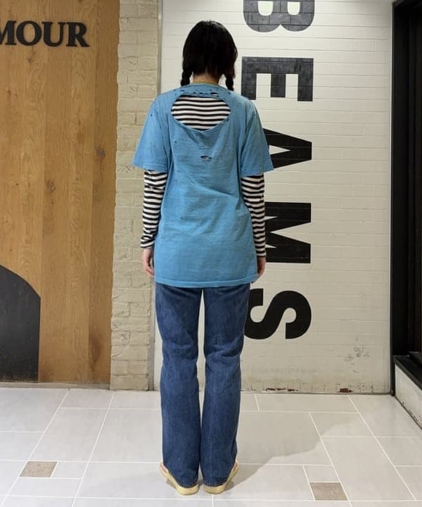 キラリさんの「BEAMS WOMEN｜フライス 1cm ボーダー Tシャツ」を使ったコーディネート