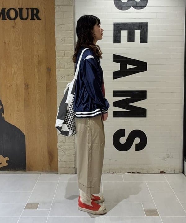 キラリさんの「BEAMS WOMEN｜【別注】Healthknit / ワッフル ボーダー Tシャツ」を使ったコーディネート