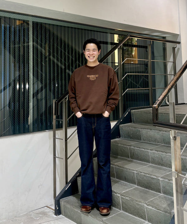 【限定販售】STARBUCKS STAND by BEAMS / LOGO 圓領衛衣