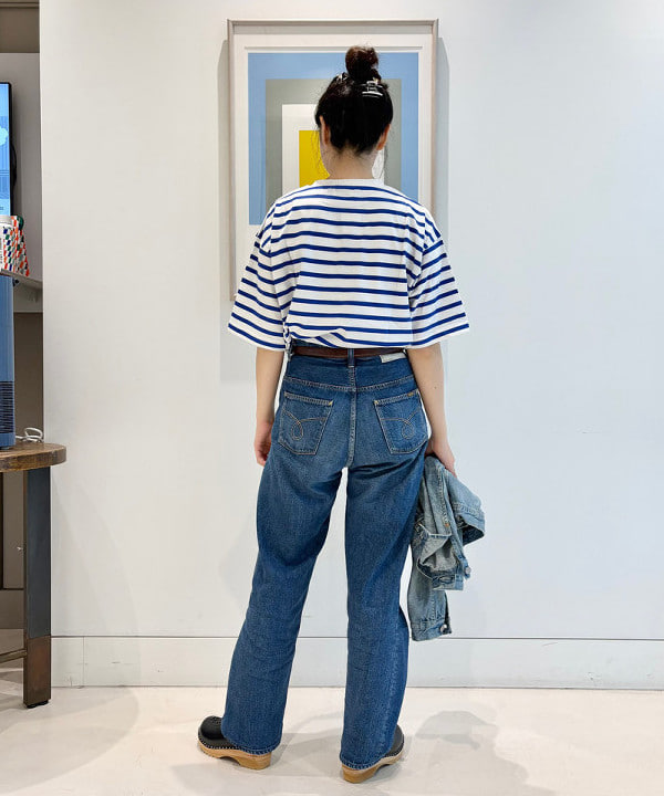 おのすさんの「BEAMS WOMEN｜orSlow / ハイウエスト セルビッチ デニム」を使ったコーディネート