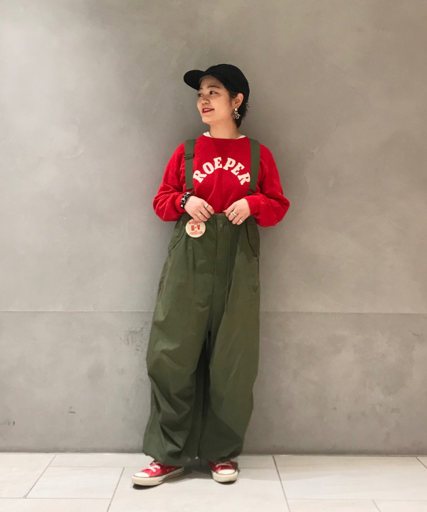カスタニ モモノさんの「BEAMS WOMEN｜BEAMS BOY / US ARMY オーバー パンツ」を使ったコーディネート