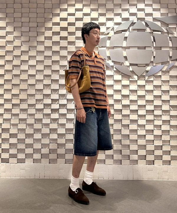 rogiさんの「BEAMS WOMEN｜12 Gauge Border Polo Shirt」を使ったコーディネート