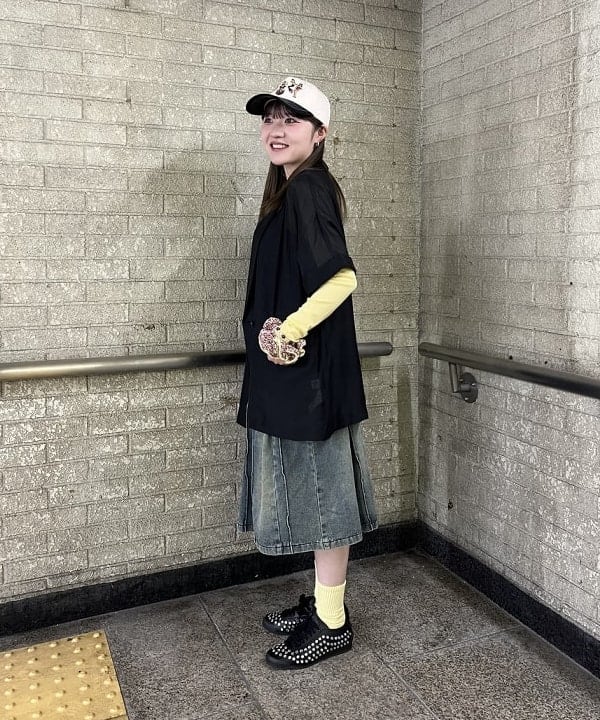 ヒスイさんの「BEAMS WOMEN｜リンクル ドルマン 2ボタン ダブル ジャケット」を使ったコーディネート