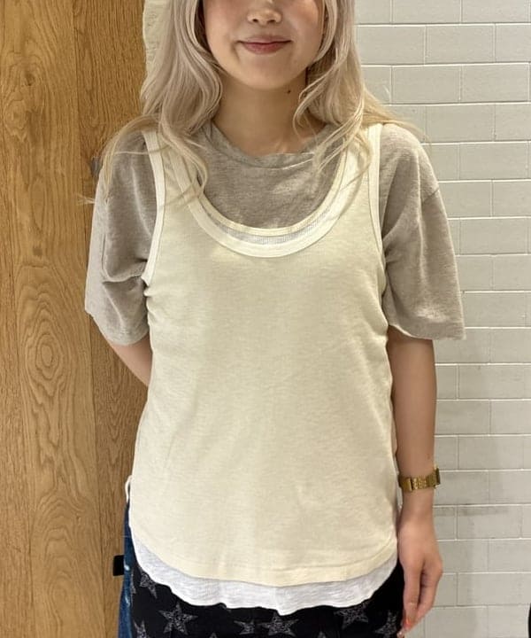 ando naoさんの「BEAMS WOMEN｜ベルギー リネン ショートスリーブ＜イージーケア＞」を使ったコーディネート