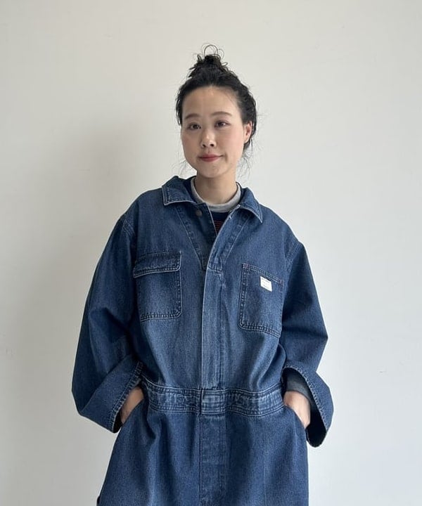 清水 彩乃さんの「BEAMS WOMEN｜【別注】Healthknit / ワッフル ボーダー Tシャツ」を使ったコーディネート