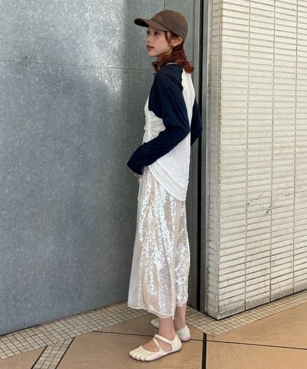 リズさんの「BEAMS WOMEN｜maturely / スパンコール ハーフ パンツ」を使ったコーディネート