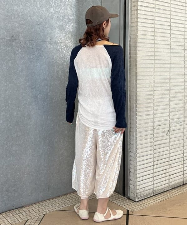リズさんの「BEAMS WOMEN｜maturely / スパンコール ハーフ パンツ」を使ったコーディネート