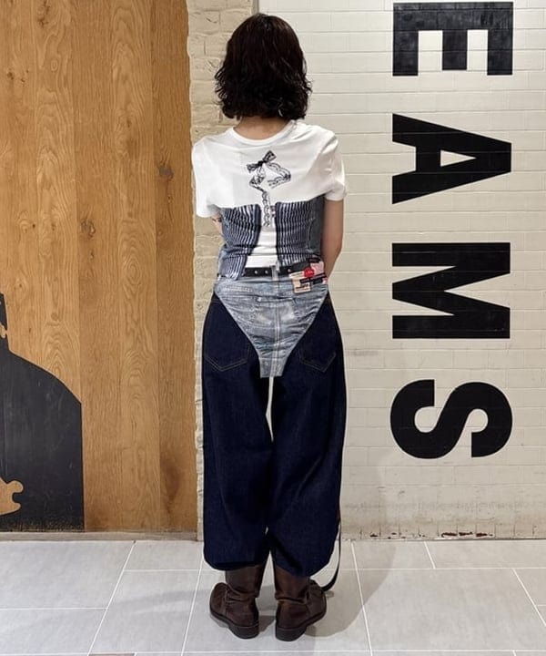 amaさんの「BEAMS WOMEN｜【別注】N,P,E / ボーダー カットソー ペイシェントバッグ L」を使ったコーディネート