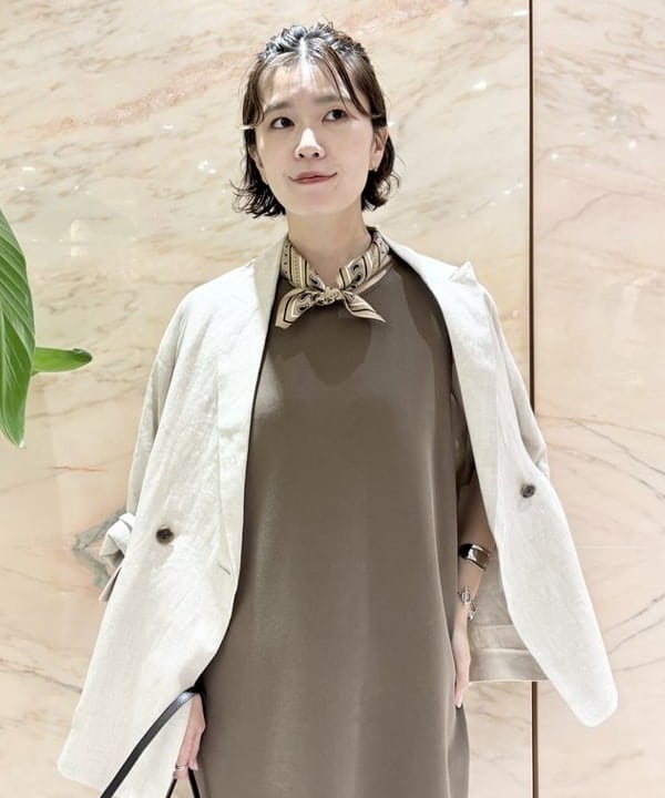 AONO SHIKAMAさんの「BEAMS WOMEN｜コットン 16ゲージ ノースリーブ ワンピース」を使ったコーディネート