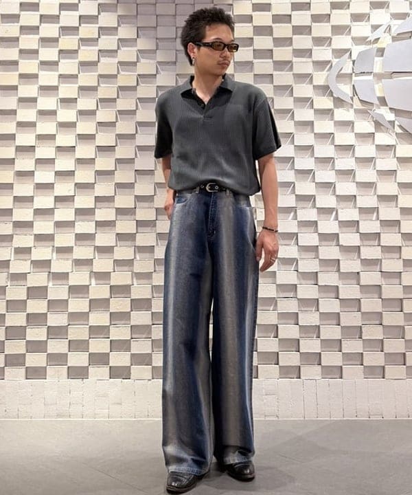 三宅 雄平さんの「BEAMS WOMEN｜ショート リブ ポロシャツ【ワイドショートフィット】」を使ったコーディネート