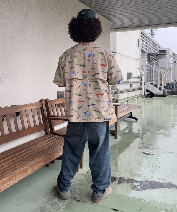 NADEL ナデールさんの「BEAMS WOMEN｜【別注】Columbia / PFG 総柄シャツ」を使ったコーディネート