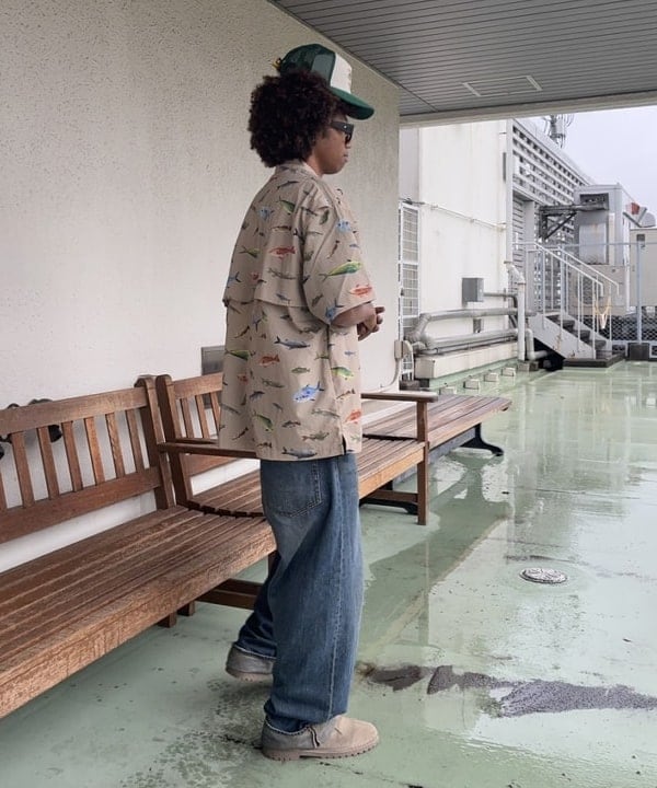 NADEL ナデールさんの「BEAMS WOMEN｜【別注】Columbia / PFG 総柄シャツ」を使ったコーディネート