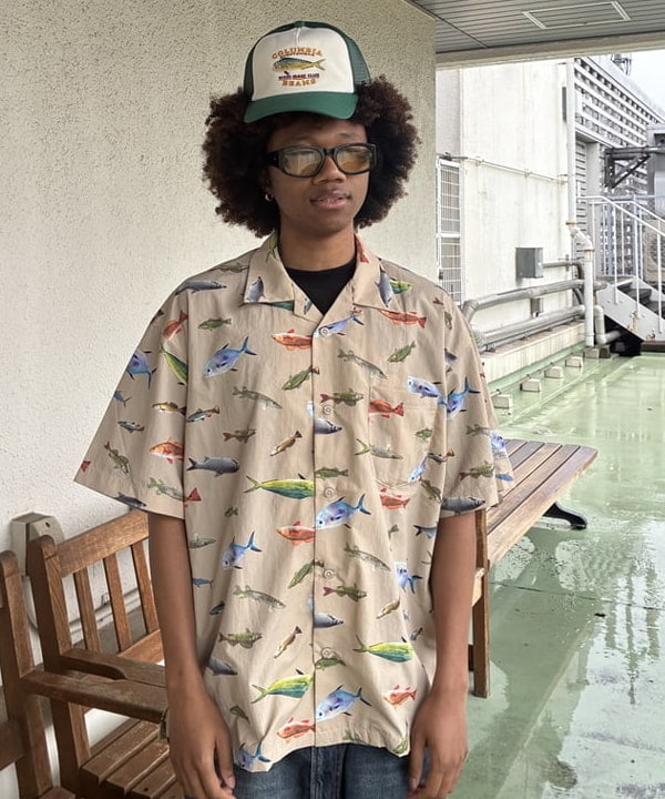 NADEL ナデールさんの「BEAMS WOMEN｜【別注】Columbia / PFG 総柄シャツ」を使ったコーディネート