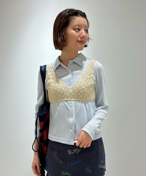Hazukiさんの「BEAMS WOMEN｜【別注】FRED PERRY / ロングスリーブ ボタン ポロシャツ」を使ったコーディネート