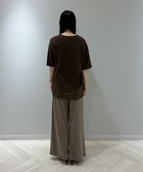 OSUMIさんの「BEAMS WOMEN｜レース 切り替え Tシャツ」を使ったコーディネート