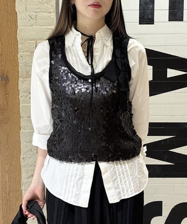 江口 息吹さんの「BEAMS WOMEN｜ジャガード ストライプ イージー パンツ」を使ったコーディネート
