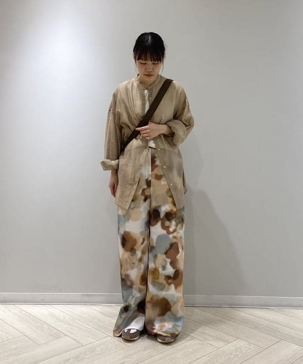 菜月さんの「BEAMS WOMEN｜AK+1 / コットンシルク ギンガム シャツ」を使ったコーディネート