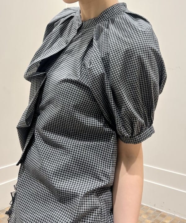 あさひさんの「BEAMS WOMEN｜チェック バックオープン ブラウス」を使ったコーディネート