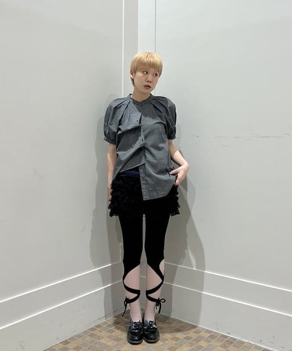 あさひさんの「BEAMS WOMEN｜チェック バックオープン ブラウス」を使ったコーディネート