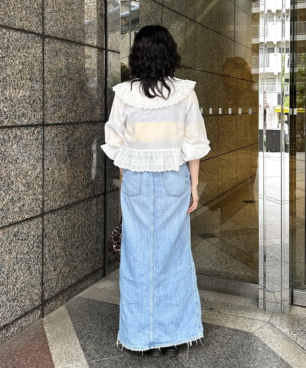 Sakiさんの「BEAMS WOMEN｜【別注】WAREHOUSE & CO. / ボーダー Tシャツ」を使ったコーディネート