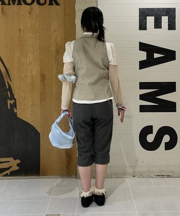 rinnaさんの「BEAMS WOMEN｜サッカー チェック フリル ノースリーブ」を使ったコーディネート