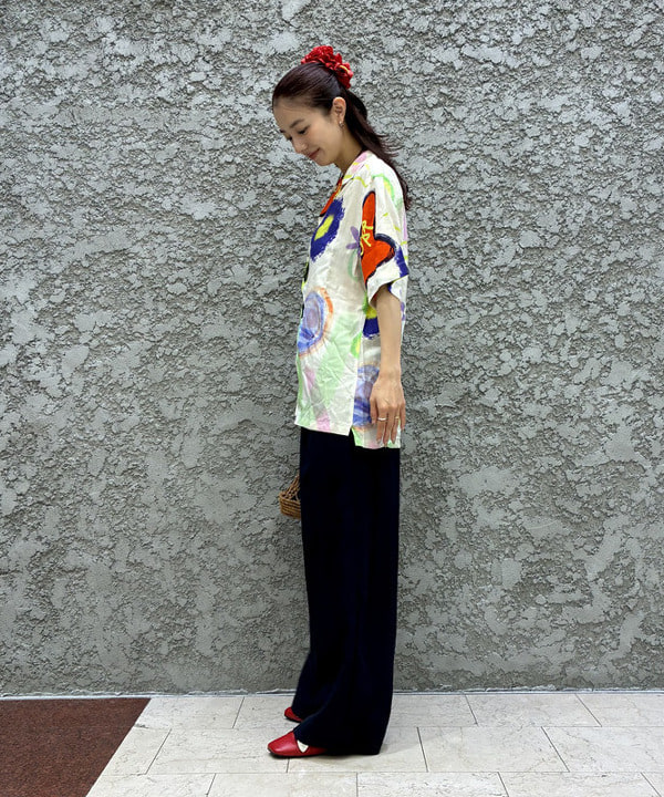 ササキさんの「BEAMS WOMEN｜ワイド ストレート 2タック パンツ」を使ったコーディネート