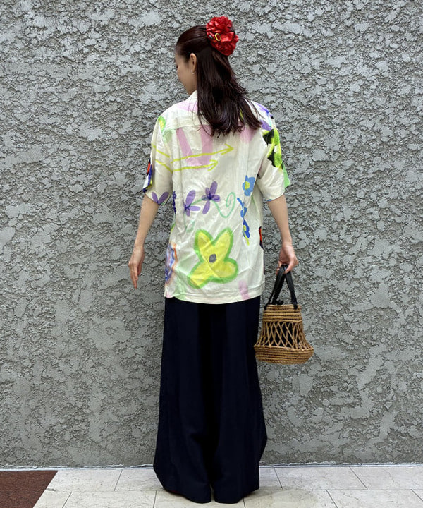 ササキさんの「BEAMS WOMEN｜ワイド ストレート 2タック パンツ」を使ったコーディネート