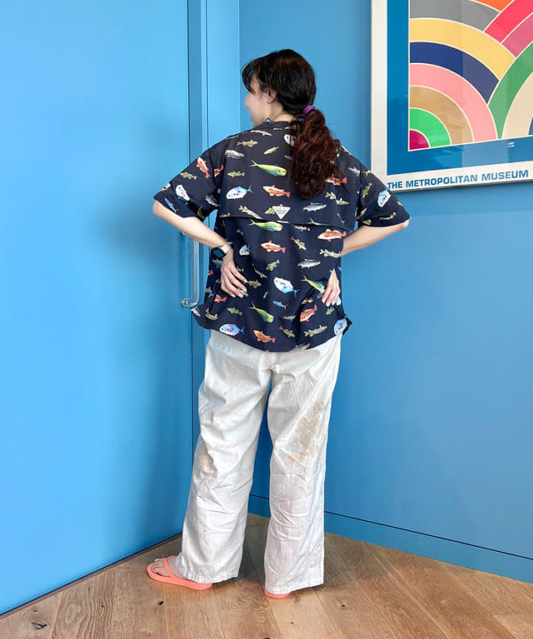 おのすさんの「BEAMS WOMEN｜【別注】Columbia / PFG 総柄シャツ」を使ったコーディネート