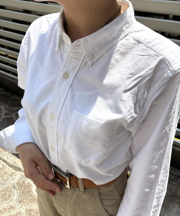 森川 夏衣さんの「BEAMS WOMEN｜オックスフォード ボタンダウン シャツ」を使ったコーディネート