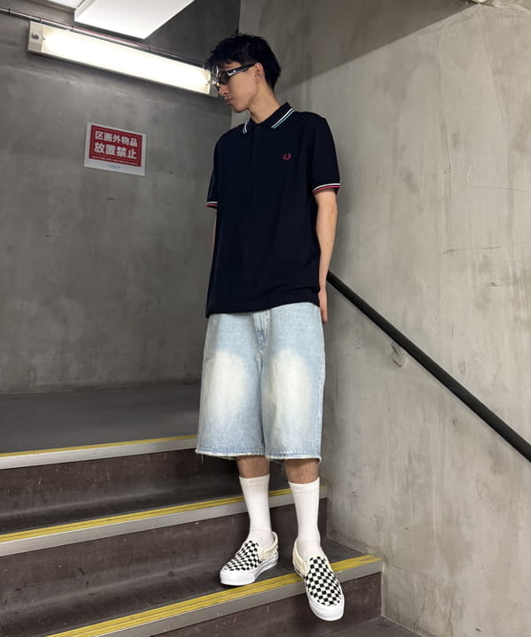 Yutoさんの「BEAMS WOMEN｜BEAMS｜【別注】FRED PERRY / M3600 Tipped Polo Shirt｜ポロシャツ｜コットン100％ 鹿の子｜配色 」を使ったコーディネート