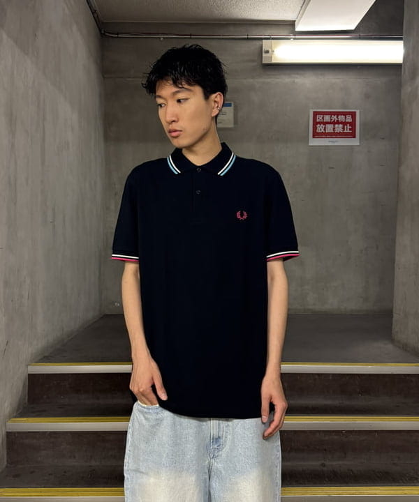 Yutoさんの「BEAMS WOMEN｜BEAMS｜【別注】FRED PERRY / M3600 Tipped Polo Shirt｜ポロシャツ｜コットン100％ 鹿の子｜配色 」を使ったコーディネート