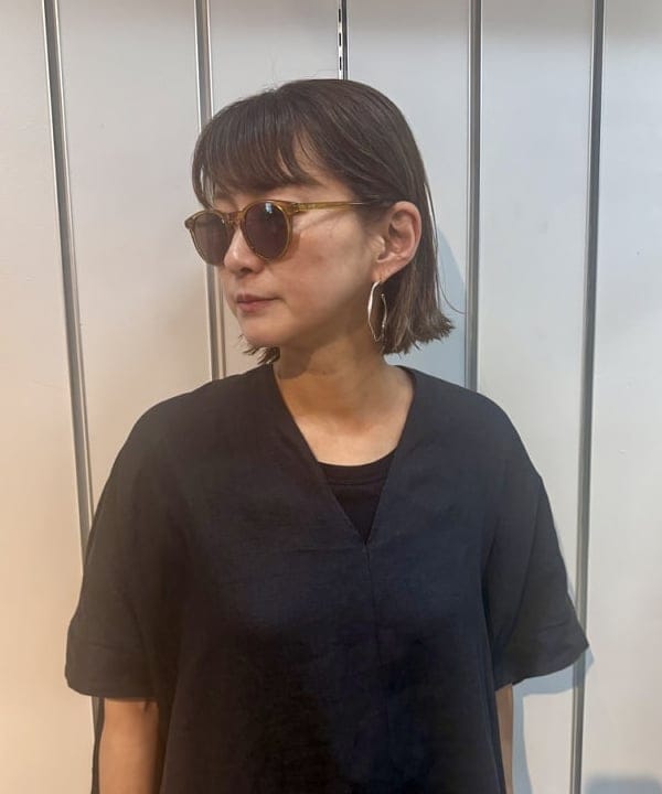 桑原 ふみさんの「BEAMS WOMEN｜リネン カフタン ワンピース」を使ったコーディネート