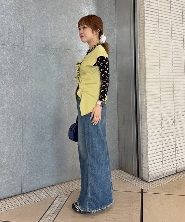 まゆちゃんさんの「BEAMS WOMEN｜リブ フロントギャザー フレンチスリーブ」を使ったコーディネート