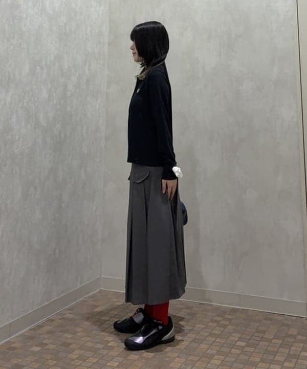 須賀さんの「BEAMS WOMEN｜【別注】FRED PERRY / ロングスリーブ ボタン ポロシャツ」を使ったコーディネート