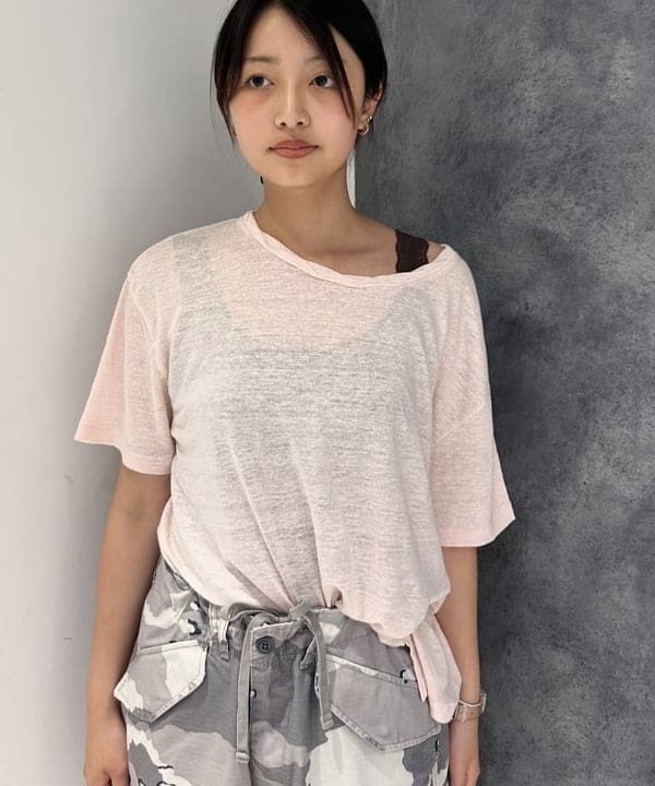 ななこさんの「BEAMS WOMEN｜ベルギー リネン ショートスリーブ＜イージーケア＞」を使ったコーディネート
