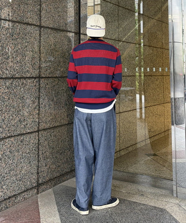 深澤 琥太郎さんの「BEAMS WOMEN｜Crew Rugger Stripe」を使ったコーディネート