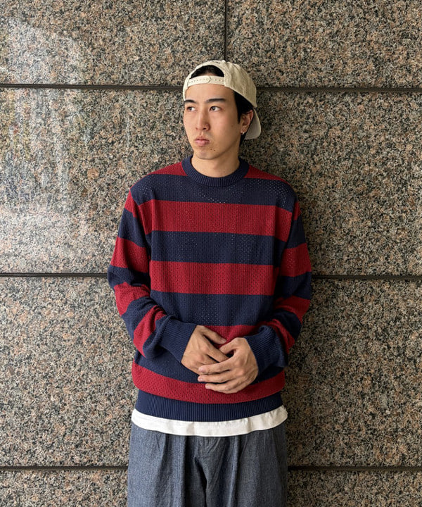 深澤 琥太郎さんの「BEAMS WOMEN｜Crew Rugger Stripe」を使ったコーディネート