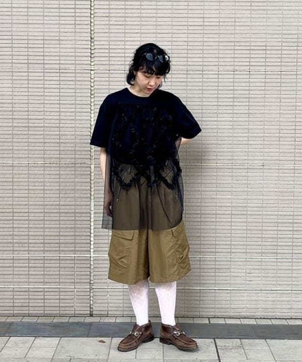 kigoさんの「BEAMS WOMEN｜カーゴ ハーフ パンツ」を使ったコーディネート