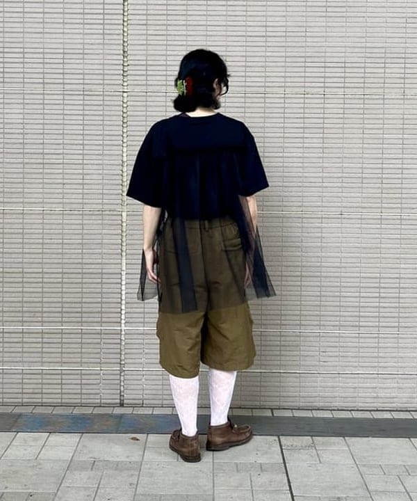 kigoさんの「BEAMS WOMEN｜カーゴ ハーフ パンツ」を使ったコーディネート
