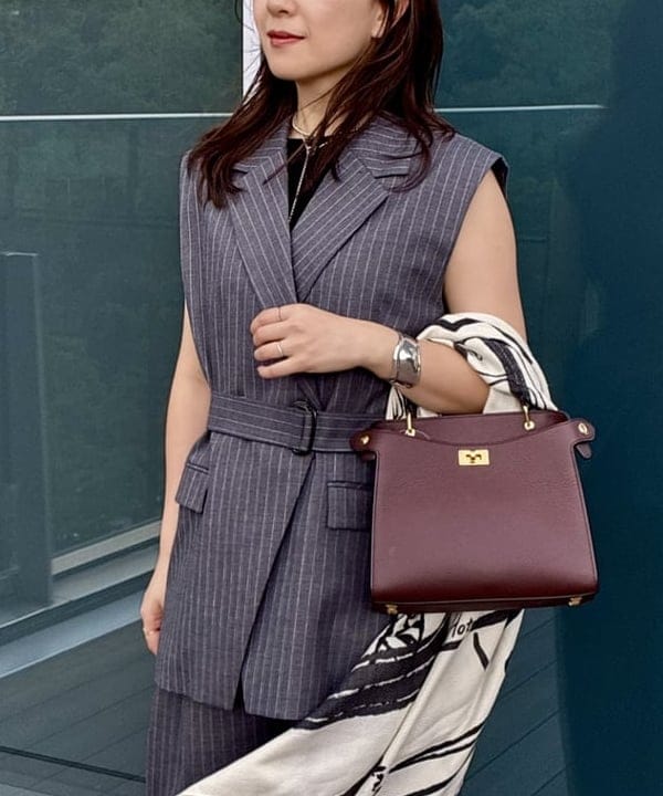 住吉　明佳さんの「BEAMS WOMEN｜エディター東原妙子 &times; Demi-Luxe BEAMS / ウォッシャブルウール ジレ」を使ったコーディネート