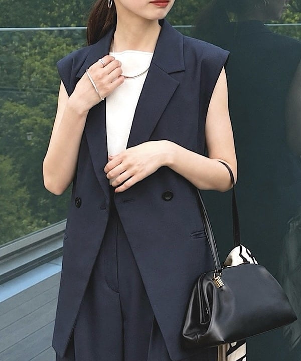 shibataさんの「BEAMS WOMEN｜エディター東原妙子 &times; Demi-Luxe BEAMS / ウォッシャブルウール ジレ」を使ったコーディネート