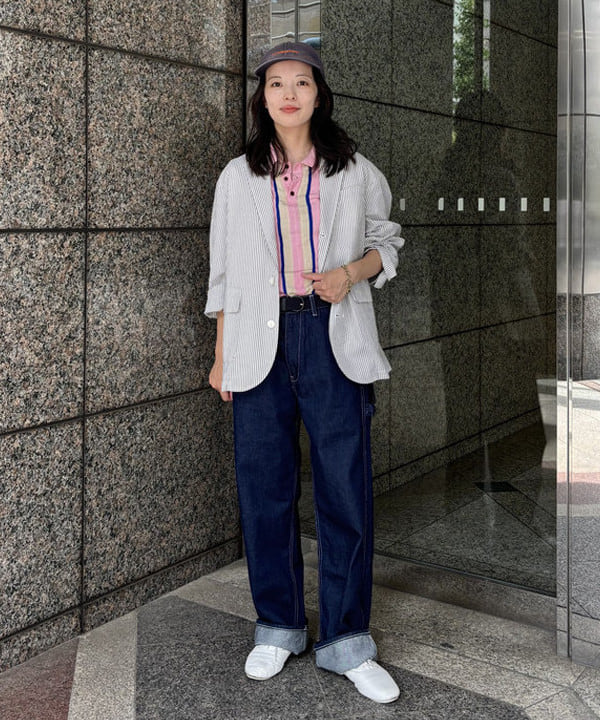 サワイさんの「BEAMS WOMEN｜シアサッカー ジャケット」を使ったコーディネート