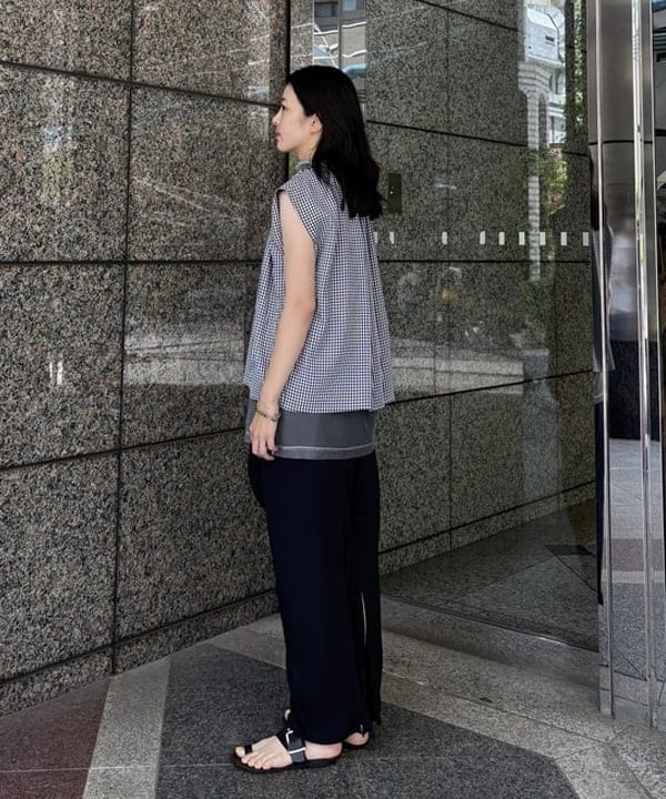 サワイさんの「BEAMS WOMEN｜maturely / シャンブレー チュール ノースリーブ」を使ったコーディネート