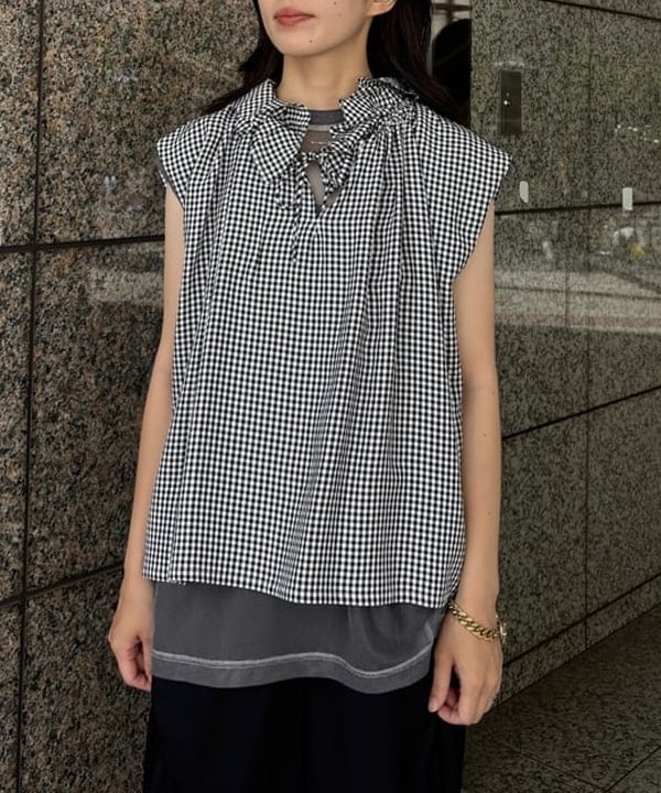 サワイさんの「BEAMS WOMEN｜maturely / シャンブレー チュール ノースリーブ」を使ったコーディネート