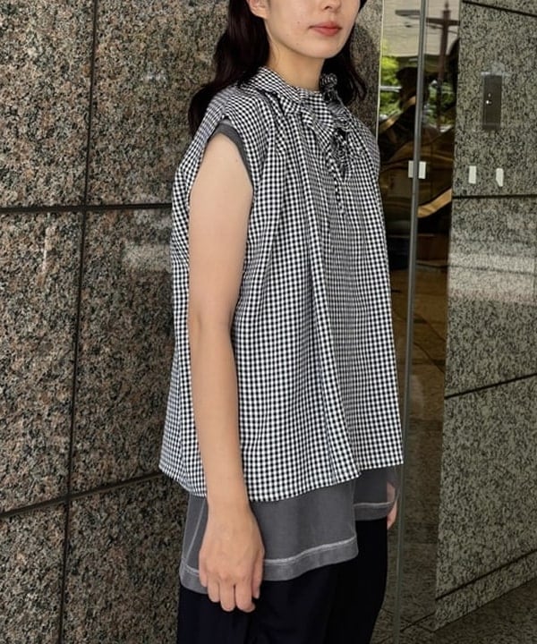 サワイさんの「BEAMS WOMEN｜maturely / シャンブレー チュール ノースリーブ」を使ったコーディネート