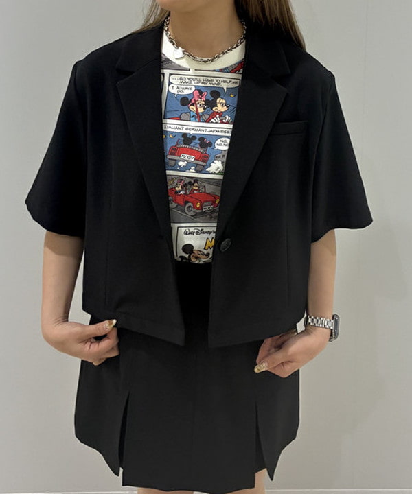 みゆうさんの「BEAMS WOMEN｜1ボタン シングル クロップド ジャケット」を使ったコーディネート