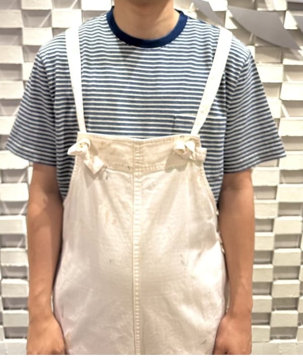 てらきたさんの「BEAMS WOMEN｜Pocket Tee Indigo Stripe」を使ったコーディネート