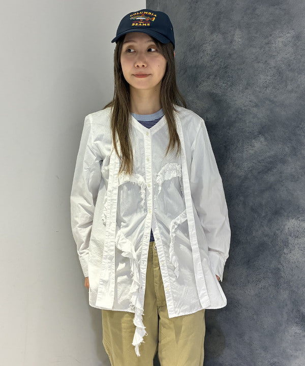 にしだてさんの「BEAMS WOMEN｜【別注】Columbia / キャンバス キャップ」を使ったコーディネート