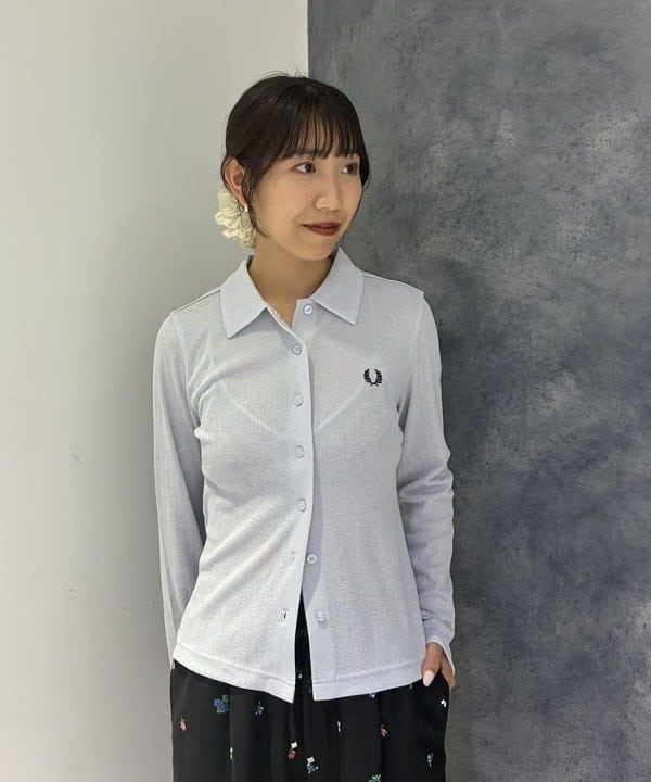 SAEさんの「BEAMS WOMEN｜【別注】FRED PERRY / ロングスリーブ ボタン ポロシャツ」を使ったコーディネート